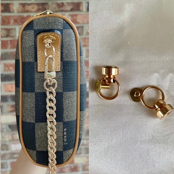 NWOT RARE💝Auth💝FENDI Zucchino Zucca Checkered Damier Monogram Clutch/Pochette✨ - Picture 10 of 13